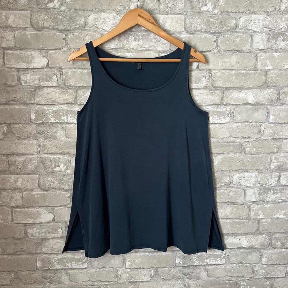 Eileen Fisher Women's XS Blue Tank Top Flowy Relaxed Fit. Casual Top